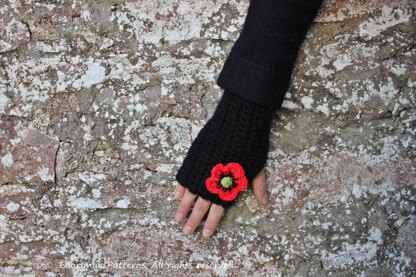 Hayfield Chunky with wool Poppy mittens