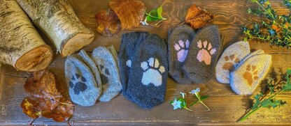 Paw Print Socks in DK