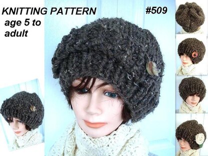 509 Knitted Slouchy winter hat