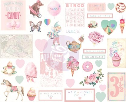 Prima Marketing Dulce By Frank Garcia Chipboard Stickers 39/Pkg - Icons W/Foiled Accents