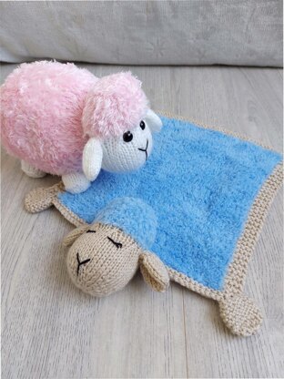 Sheep Toy & Baby Comfort Blanket BB062