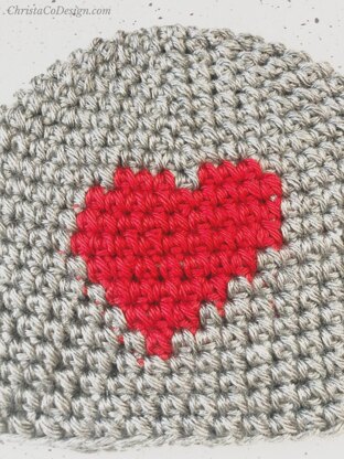 Pebbled Heart Beanie