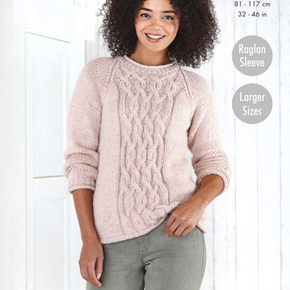 Sweater and Cardigan Knitted in King Cole Timeless Chunky - 5827 - Downloadable PDF