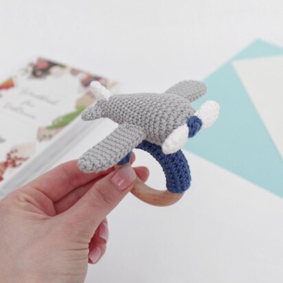 Airplane baby rattle crochet pattern amigurumi