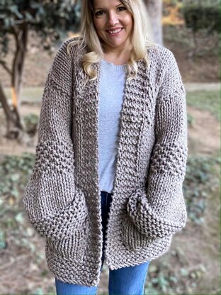 Knitting Pattern the Cannady Modern Chunky Oversized Cardigan