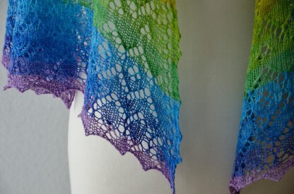 Soft Rainbow Shawl