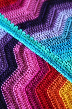 Rainbow Ripple Baby Blanket