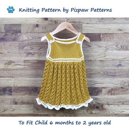 Sun Dress with Frill Hem (45) - knitting pattern