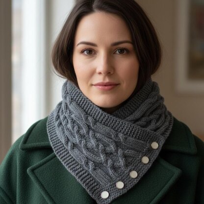 Knitting Pattern Ladies Neckwarmer, Scarf #592