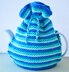 Ocean Blue 4 Cup Teapot Cosy Knitting Pattern