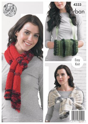 Snood/Cowl, Neck Roll, Beannie, Scarf, Neck Wrap, Shoulder Wrap, Muffler in King Cole Urban - 4333 - Downloadable PDF