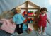 Yarn Shop Ladies with Basket and Afghan - Knitting Patterns fit American Girl and other 18-Inch Dolls