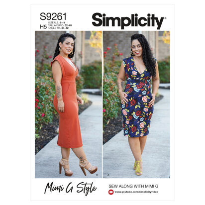 Simplicity Misses' Knits Only Dress In Two Lengths S9261 - Sewing Pattern