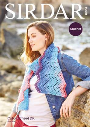 Scarf in Sirdar Colourwheel Dazzle - 8224 - Downloadable PDF