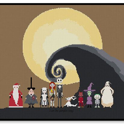 Nightmare Before Christmas Background - PDF Cross Stitch Pattern