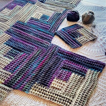 Log Cabin Waffle Blanket