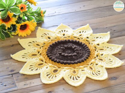 Sunflower Power Doily Rug