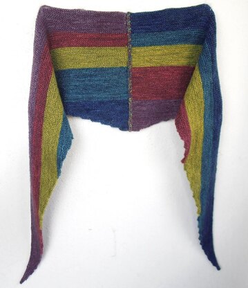 Color-Blocked-and-Seamed Scarf