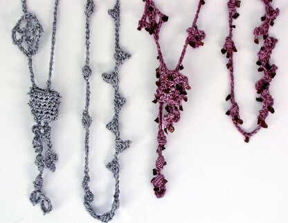 Trailing Vine Freeform Lariat Necklace