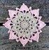 Two Color Flower Coaster Written Pattern