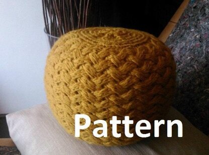 9 Knitted & Crochet Pouf Floor cushion Patterns Crochet Pattern Knit Pattern Pouf Ottoman Pattern