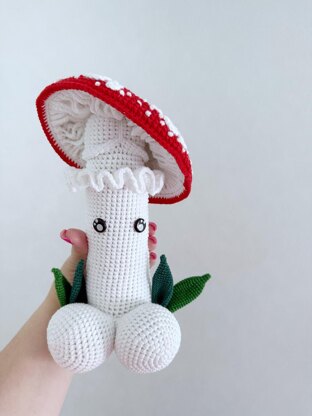 Fly Agaric mushrooms crochet penis