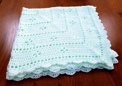 Midwife in a square baby blanket