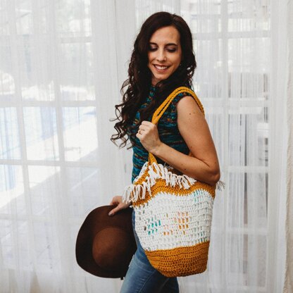 Crochet Boho Grocery Bag