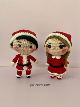 Santa Boy & Girl (2-in-1 pattern)