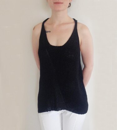 Black Linen Tank Top