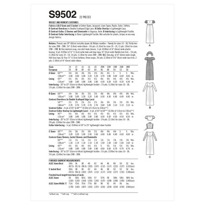 Simplicity Damen- und Mädchen-Kostüme S9502 - Nähmuster, Größe 10-12-14-16-18