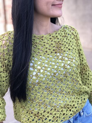 Lacy Crochet Jumper Top Crochet pattern by KnitcroAddict