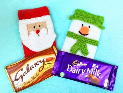 Christmas Santa and Snowman chocolate bar covers