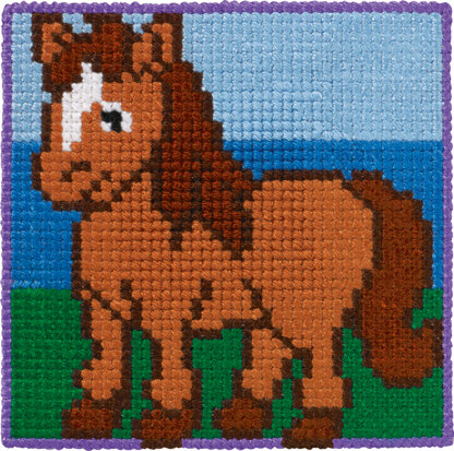 Permin Children's kit Horse Cross Stitch Kit - 25x25cm