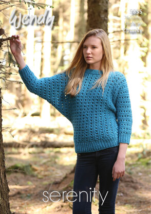Batwing Sweater in Wendy Serenity Chunky - 5835