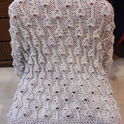 Quaking Aspen Throw - knitting pattern