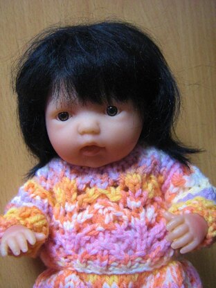 Sweater Set for 7.5" Berenguer Doll/Ginnette Doll