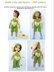 Outfit Lime and lemon for doll 16"-18" knitting flat