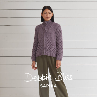 Ivo Jacket - Knitting Pattern for Women in Debbie Bliss Saphia