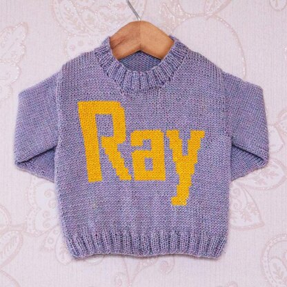 Intarsia - Ray Moniker Chart - Childrens Sweater