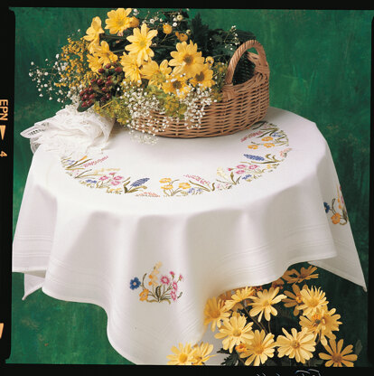 Anchor Freestyle - Spring Garland Tablecloth Embroidery Kit - 80cm x 80cm