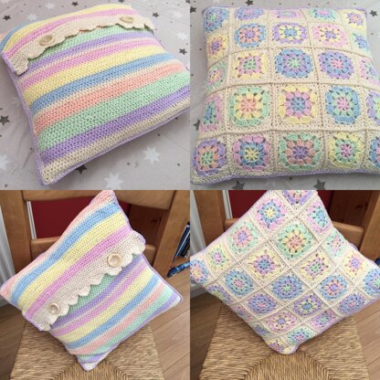 Pastel cotton cushion cover