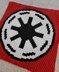 C2C Galactic Republic Throw Star Wars Red Black Intarsia Crochet Pattern