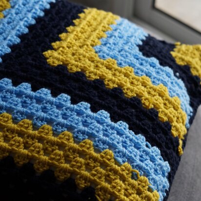 Mitered granny square pillow