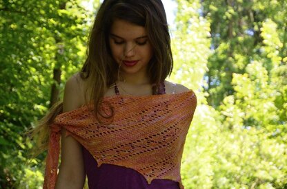 Orange Sorbet Shawl