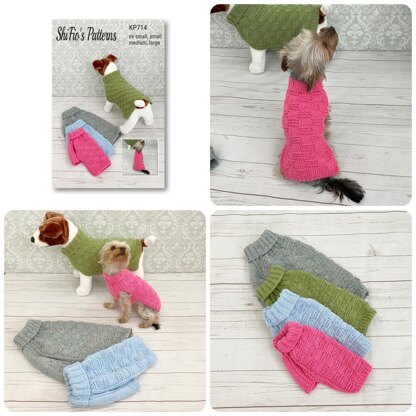 714- Dog Sweater Knitting Pattern -714