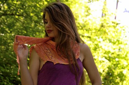 Orange Sorbet Shawl