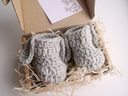 Bunny Baby Hat and Booties