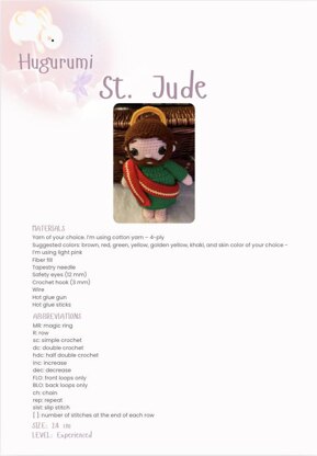 Saint Jude Amigurumi Pattern