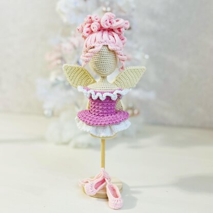 Amigurumi fairy, Crochet fairy pattern, amigurumi doll pattern, crochet fairy wings, Sugar plum fairy